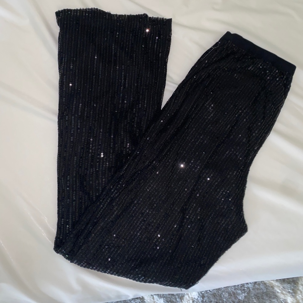 Sequin flare pants